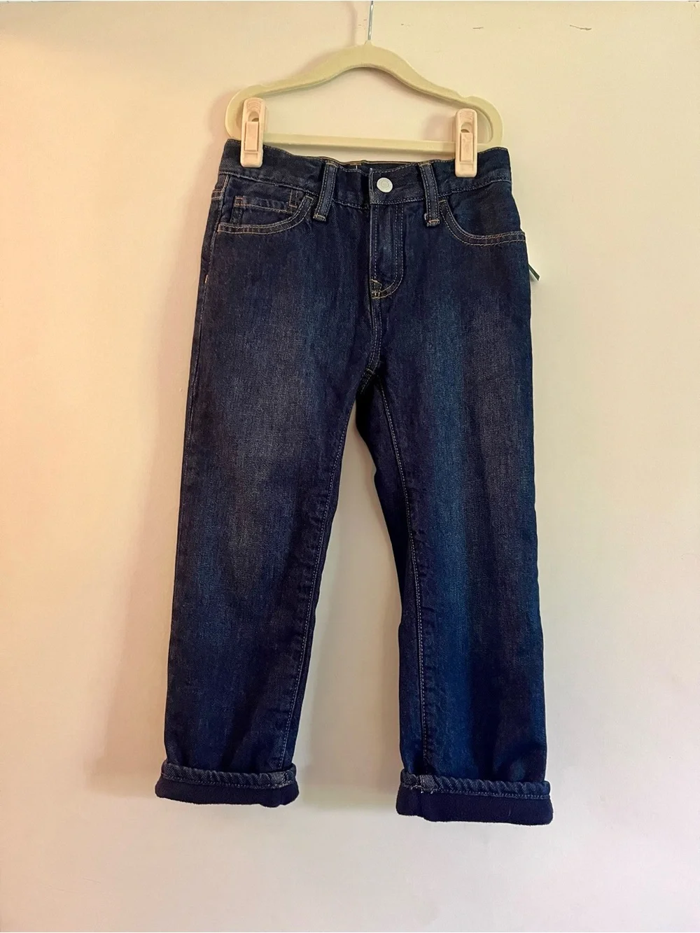 GAP fleece lined Dark Blue Kids' Denim Jeans NWT